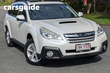 White 2013 Subaru Outback Wagon 2.0D Premium