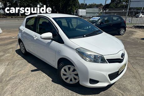White 2012 Toyota Yaris Hatch YRS NCP131R