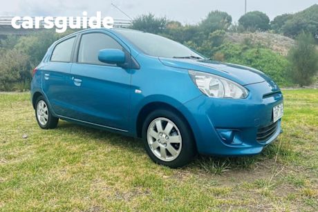 Blue 2013 Mitsubishi Mirage Hatch Sport
