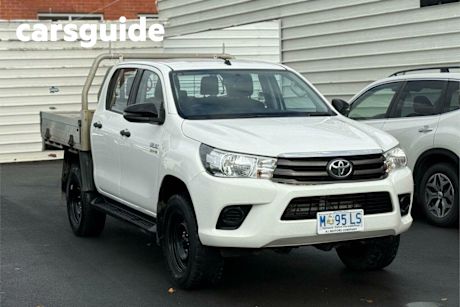 White 2017 Toyota Hilux Dual Cab Chassis SR (4X4)