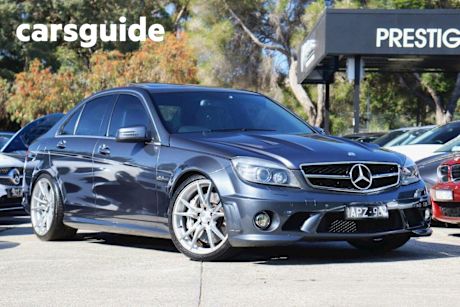 Grey 2010 Mercedes-Benz C63 Sedan AMG