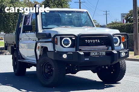 White 2024 Toyota Landcruiser 70 Series Double Cab Chassis LC79 Workmate