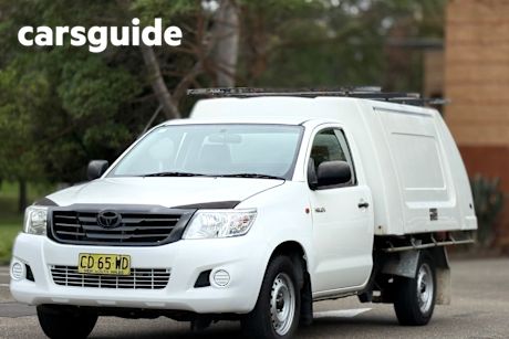 White 2015 Toyota Hilux Cab Chassis Workmate