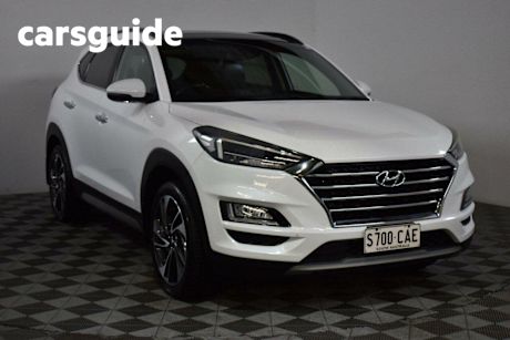 White 2019 Hyundai Tucson Wagon Highlander Crdi (awd)