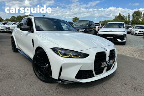 White 2021 BMW M3 Sedan Competition M Steptronic M xDrive