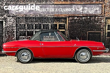 Red 1968 Fiat 850 Convertible S