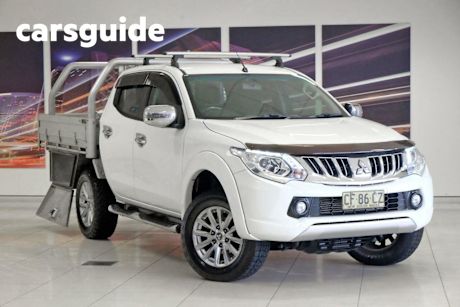 White 2015 Mitsubishi Triton Dual Cab Utility GLS (4X4)