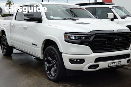 White 2023 Ram 1500 Crew Cab Utility Limited Rambox (hybrid)