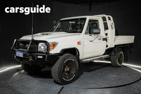 White 2018 Toyota Landcruiser Cab Chassis Workmate (4X4)