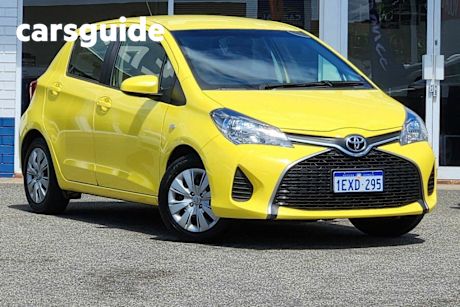 Yellow 2015 Toyota Yaris Hatchback Ascent