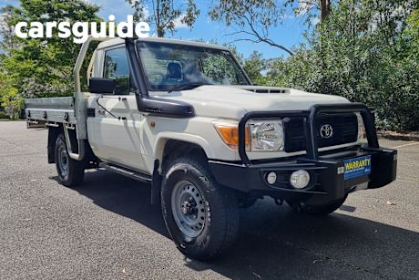 White 2019 Toyota Landcruiser Cab Chassis Workmate (4X4)