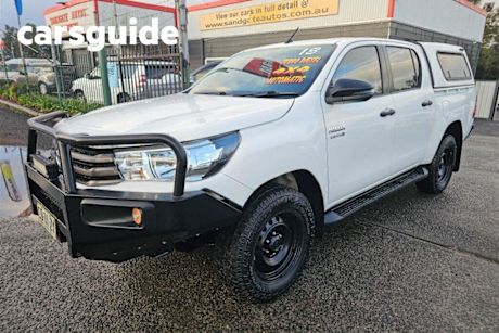 White 2018 Toyota Hilux Dual Cab Utility SR (4X4)