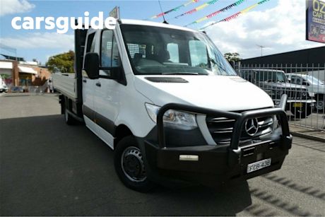 White 2019 Mercedes-Benz Sprinter Ute Tray 519CDI VS30 LWB RWD 4.49T