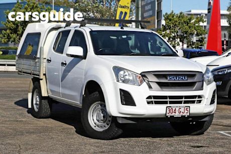White 2018 Isuzu D-MAX Crew Cab Chassis SX (4X4)
