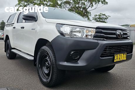 White 2020 Toyota Hilux Double Cab Pick Up Workmate (4X4)