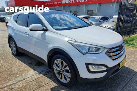 White 2014 Hyundai Santa FE Wagon Highlander Crdi (4X4)