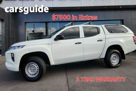 White 2021 Mitsubishi Triton Double Cab Pick Up GLX Adas (4X4)