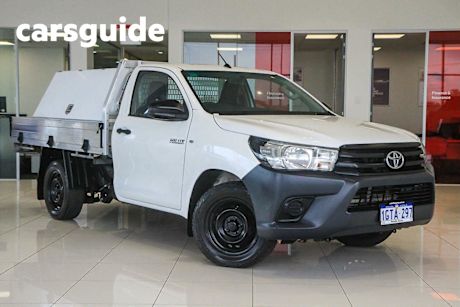 White 2018 Toyota Hilux Cab Chassis Workmate