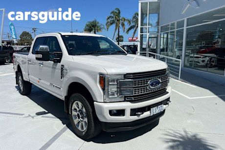 White 2017 Ford F350 Ute Tray Platinum