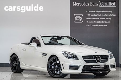White 2014 Mercedes-Benz SLK55 Convertible AMG