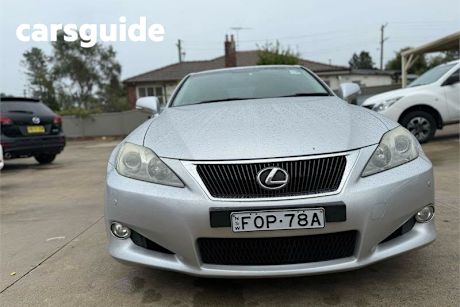 Silver 2010 Lexus IS250C Convertible Sports