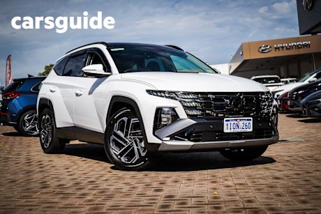 White 2025 Hyundai Tucson Wagon Premium Hybrid (awd)