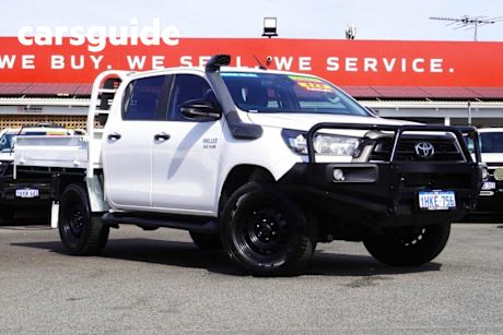 White 2021 Toyota Hilux Double Cab Chassis SR (4X4)