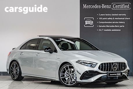 Silver 2024 Mercedes-Benz A35 Sedan 4Matic Mhev