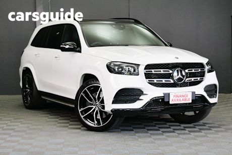 White 2021 Mercedes-Benz GLS Wagon 450 4Matic (hybrid)