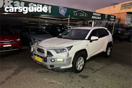 White 2019 Toyota RAV4 Wagon GX AWD Hybrid (nav)