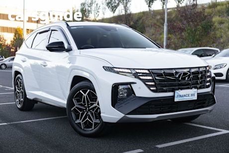 White 2023 Hyundai Tucson Wagon Elite N Line (awd)