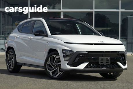White 2023 Hyundai Kona Wagon Premium N Line Sunroof