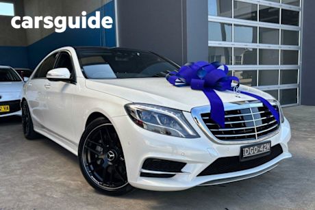 White 2015 Mercedes-Benz S350 Sedan CDI BLUETEC 222 MY15