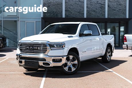 White 2024 Ram 1500 Crew Cab Utility Laramie Sport Rambox Mhev
