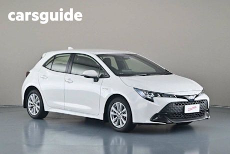 White 2022 Toyota Corolla Hatchback Ascent Sport Hybrid