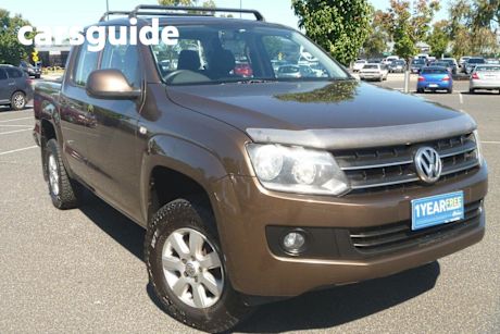Brown 2012 Volkswagen Amarok Dual Cab Utility TDI400 (4X4)