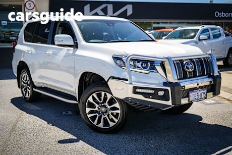 White 2023 Toyota Landcruiser Prado Wagon VX Flat Tailgate