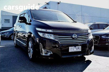 Black 2010 Nissan Elgrand Wagon Highway Star Premium