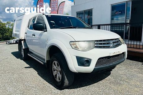 White 2014 Mitsubishi Triton Double Cab Utility GLX (4X4)