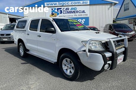 White 2009 Toyota Hilux Dual Cab Chassis SR (4X4)
