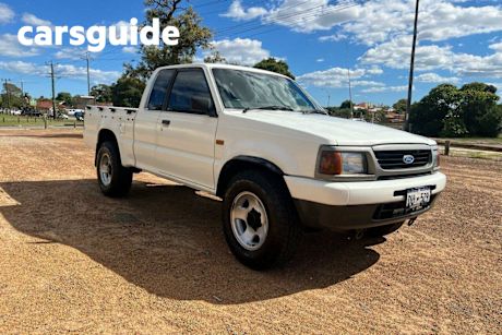 White 1998 Ford Courier Ute Tray XL (4x4)