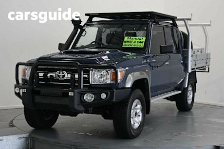 Blue 2022 Toyota Landcruiser 70 Series Double Cab Chassis GXL
