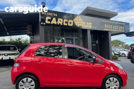 Red 2011 Toyota Yaris Hatchback YRS