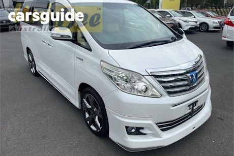 White 2012 Toyota Alphard Wagon Hybrid