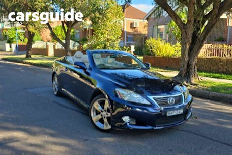 Blue 2009 Lexus IS250C Convertible Sports
