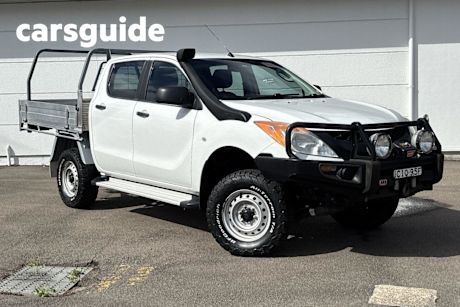 White 2012 Mazda BT-50 Cab Chassis XT (4X4)