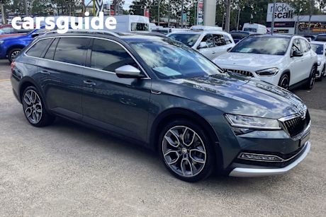 Grey 2020 Skoda Superb Wagon 200 TSI Scout (4X4)