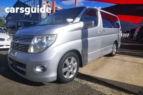 Silver 2008 Nissan Elgrand Commercial Highway Star