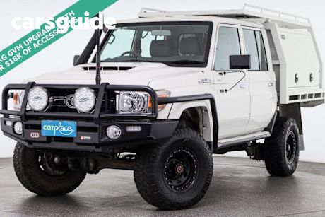 White 2020 Toyota Landcruiser Double Cab Chassis GXL (4X4)