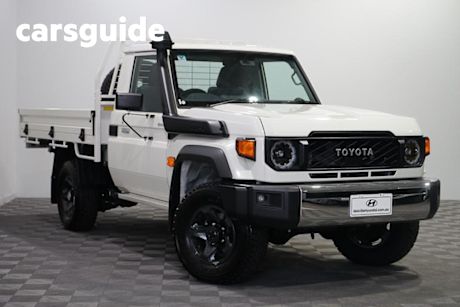 White 2025 Toyota Landcruiser 70 Series Cab Chassis LC79 GXL + Diff Locks